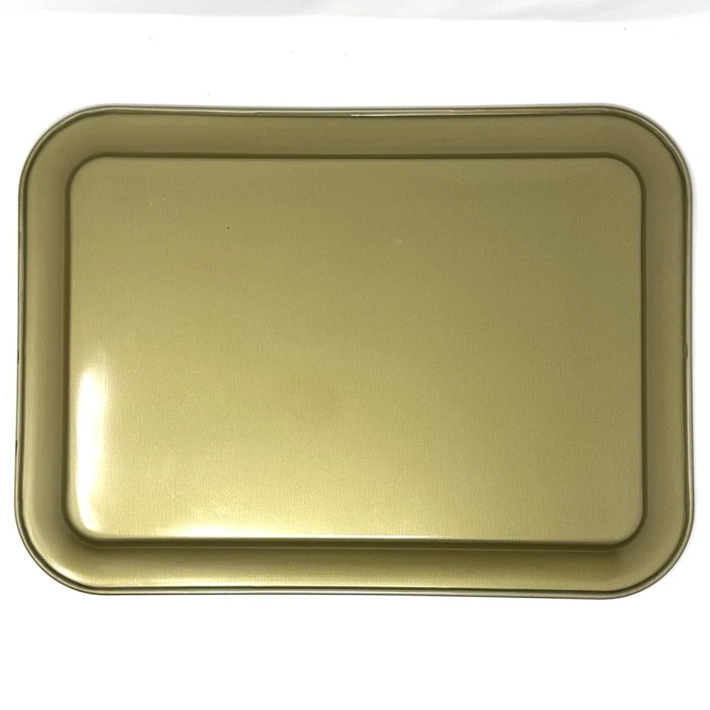 Vintage Tole Painted Metal Lap/Serving Tray set of‎ 4 ~17.5